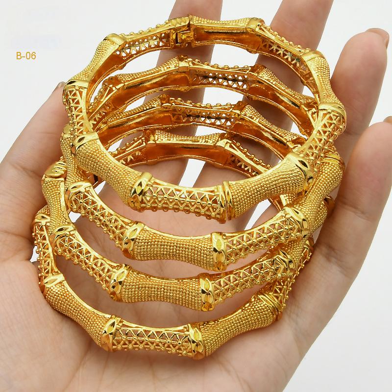 Traditional Muslim Jewelry | Luxurious Carved Golden |b-02