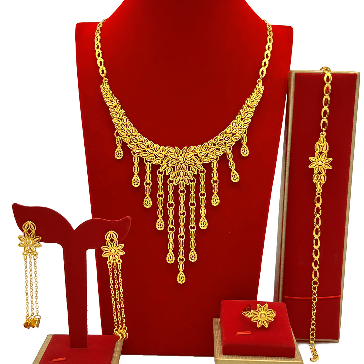 Vintage Gold Jewelry | Wedding Set for Women | Best-Selling in the Middle East|S770