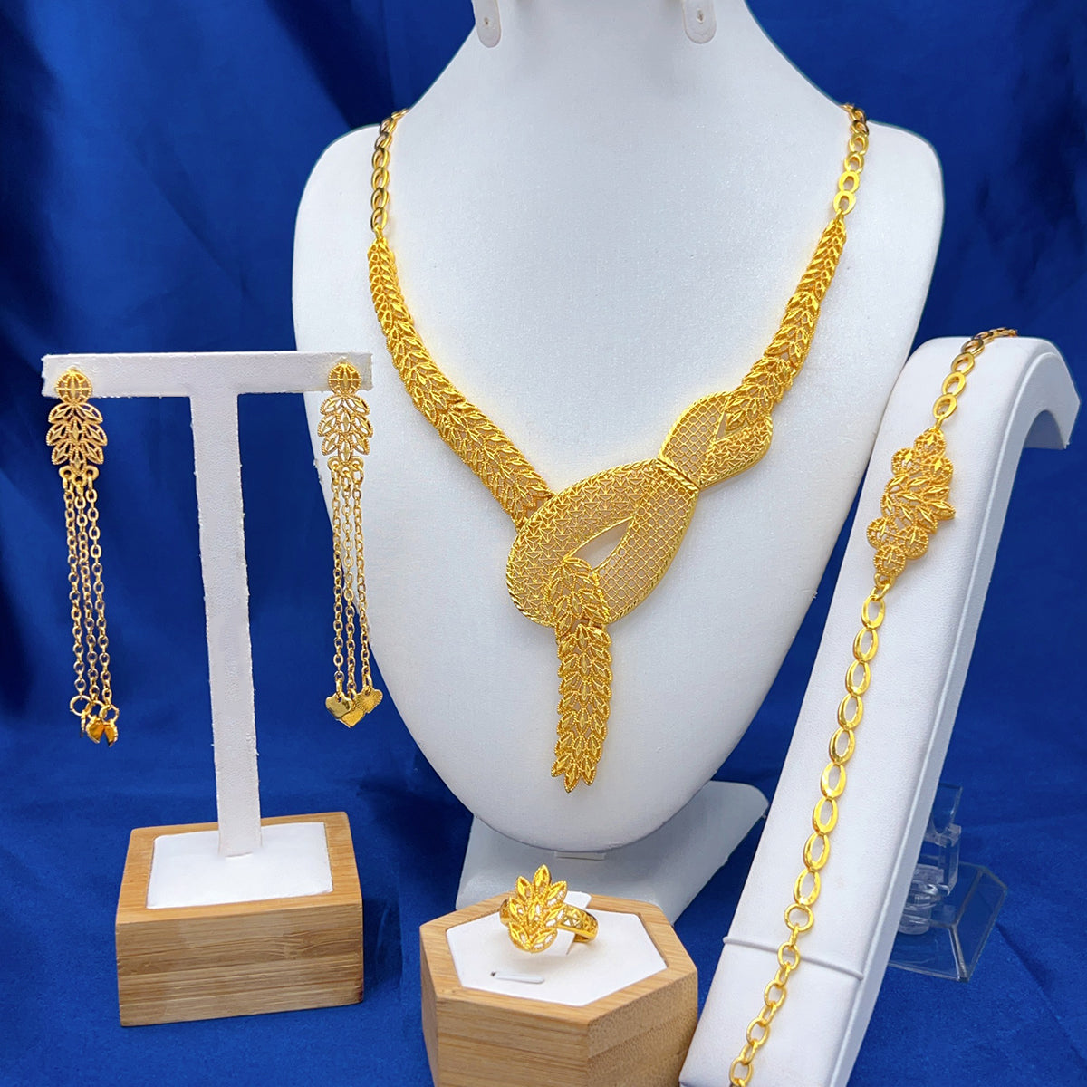 Luxury Muslim Wedding Jewelry | Dubai Style Set | Festival Wear for Women|S-774