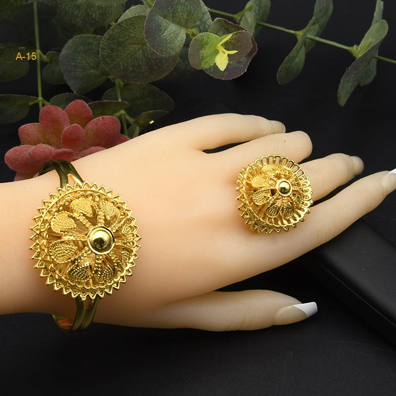 Golden Carved Jewelry Set | Perfect for Gifting and Festive Wear|a-15