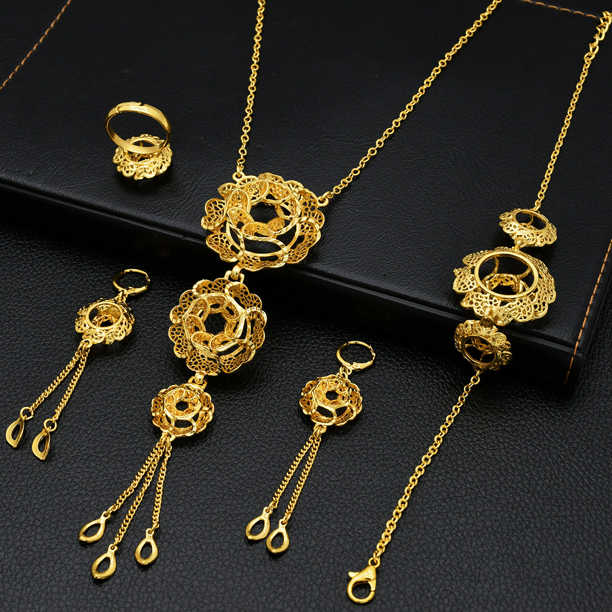 Arabic Women’s Jewelry | Traditional Gold Style | Wedding and Banquet Wear|f-93