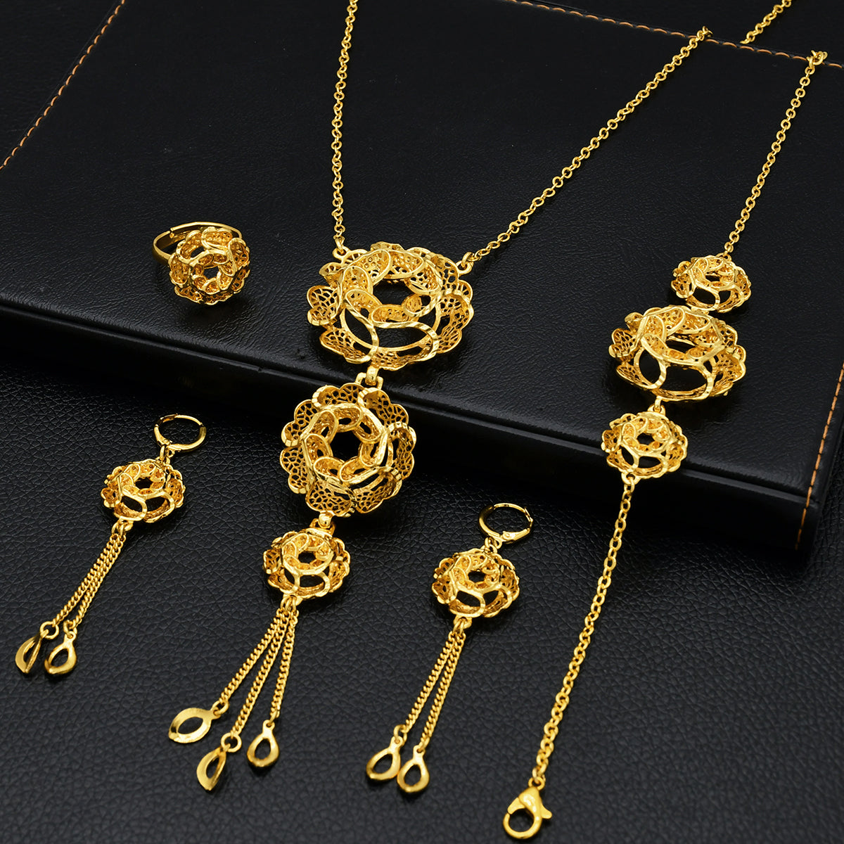 Arabic Women’s Jewelry | Traditional Gold Style | Wedding and Banquet Wear|f-93