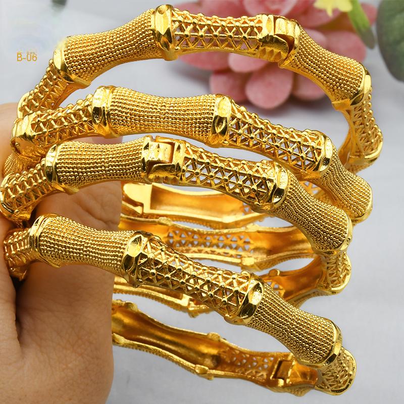Traditional Muslim Jewelry | Luxurious Carved Golden |b-02