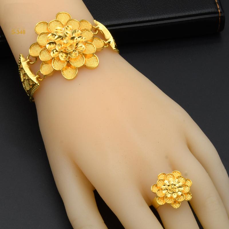 High-End Custom Gold Jewelry Set | Designed for Middle Eastern Market | Wedding/Festival Use|s-348