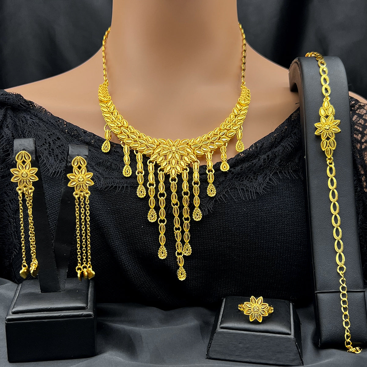 Vintage Gold Jewelry | Wedding Set for Women | Best-Selling in the Middle East|S770