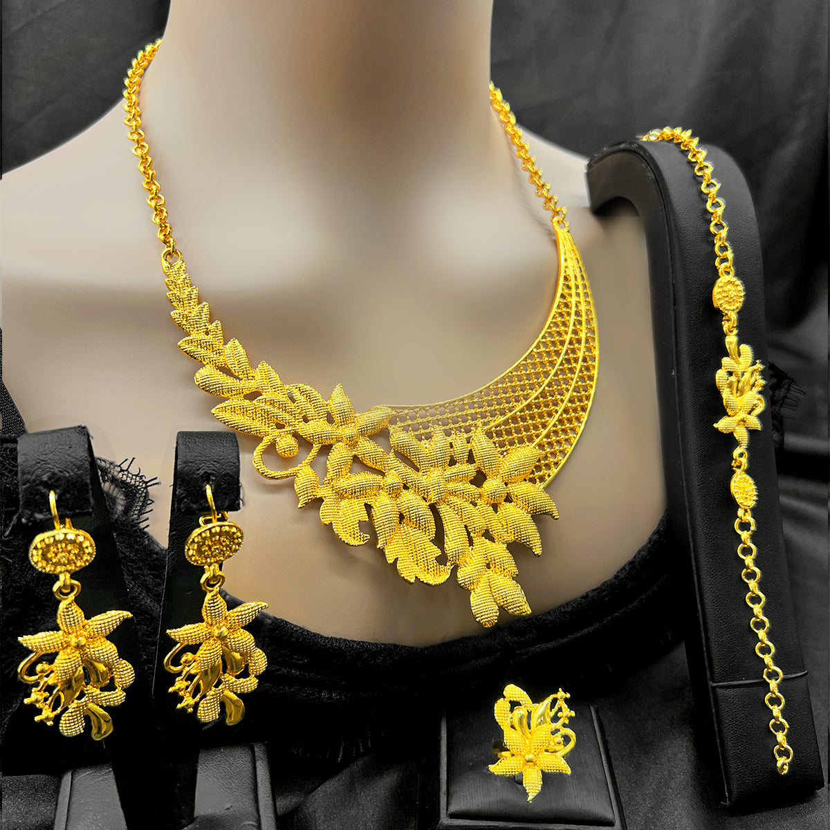 Ethnic Bridal Jewelry | For Muslim Women in the Middle East | 4-Piece Combination|s-207