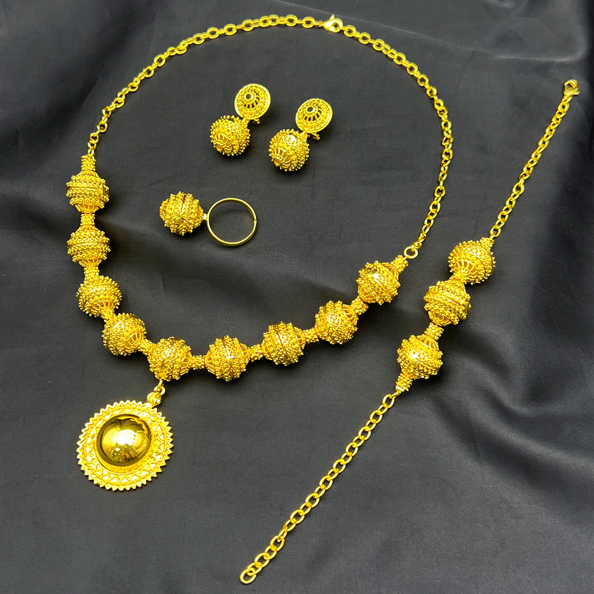 Essential Bridal Jewelry for Middle Eastern Weddings | Ethnic Set with Headpiece|s-765