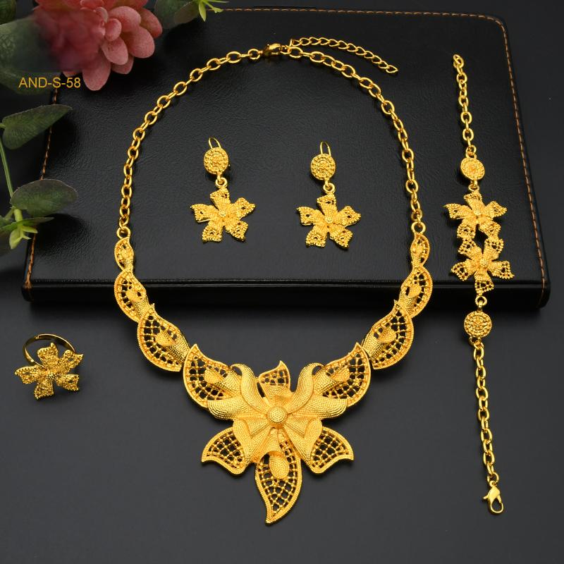 Middle Eastern Vintage Style | Luxurious Gold Jewelry Set | Festival/Wedding Wear|s-58