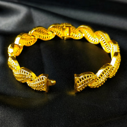 Vintage Carved Gold Jewelry | Dubai Bridal Wedding Set | Complete Ethnic Accessories｜b-613