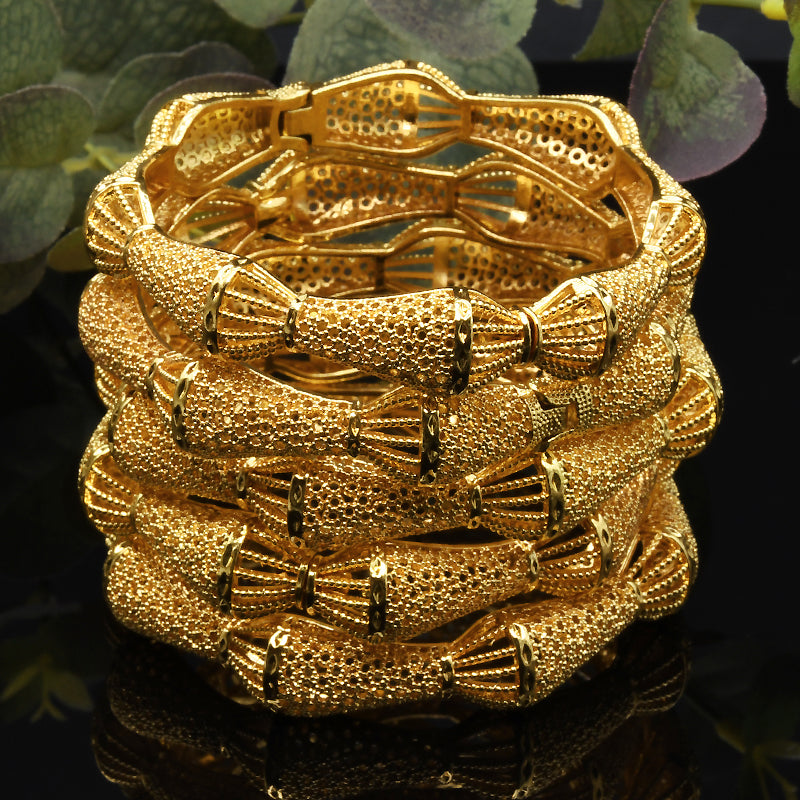 Saudi Style | Luxurious Ethnic Gold Jewelry | Muslim Women’s Set｜b-11
