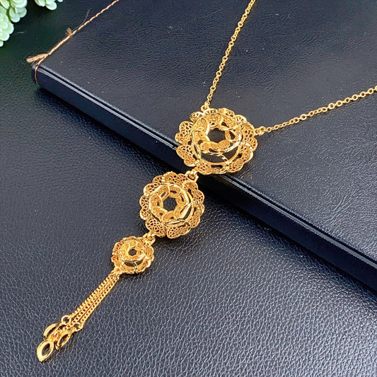 Arabic Women’s Jewelry | Traditional Gold Style | Wedding and Banquet Wear｜f-93