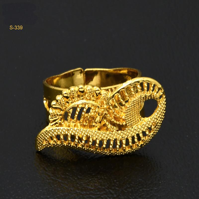 Traditional Muslim Wedding Jewelry | Golden Embossed Ethnic 4-Piece Set｜s-339