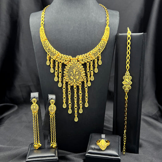 Islamic Cultural Style Jewelry | Ideal for Festivals and Ceremonies | 4-Piece Set｜s771