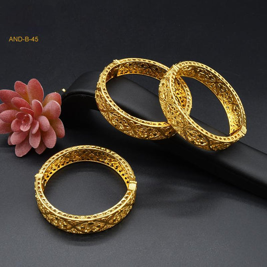 High-Saturation Gold Jewelry | Middle Eastern Bridal 4-Piece Set | Great for Gifting｜b-45