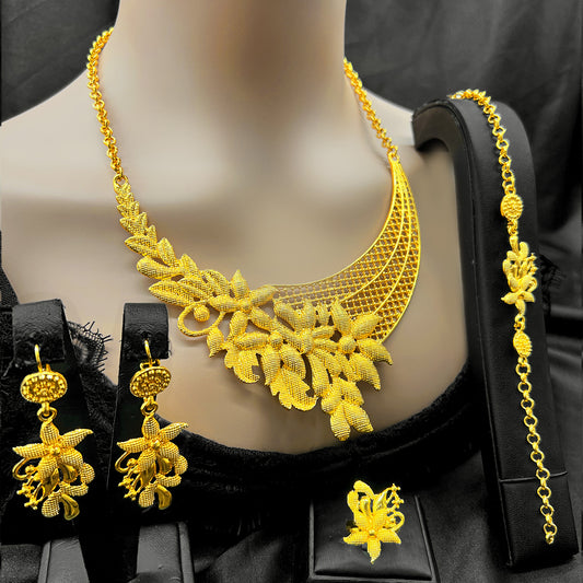 Ethnic Bridal Jewelry | For Muslim Women in the Middle East | 4-Piece Combination｜s-207