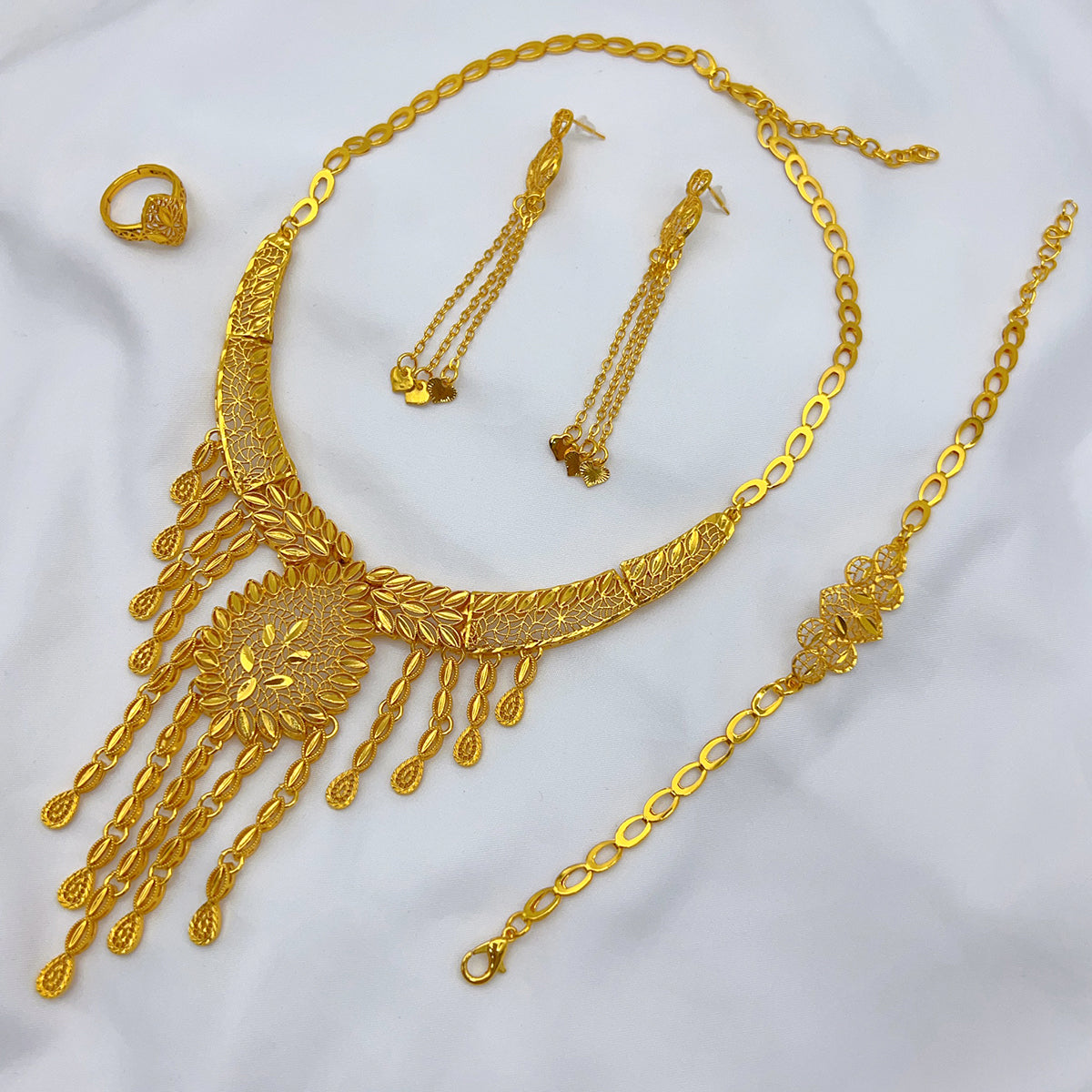 Islamic Cultural Style Jewelry | Ideal for Festivals and Ceremonies | 4-Piece Set｜s771