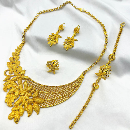 Ethnic Bridal Jewelry | For Muslim Women in the Middle East | 4-Piece Combination｜s-207