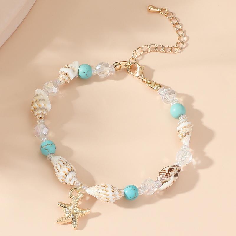 Conch Rice Bead Turquoise Bracelet丨 crystal丨crystal shops near me丨B-01