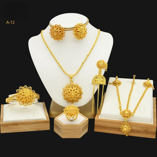Arabic Style Jewelry Set | Ideal for Weddings and Celebrations｜a-12